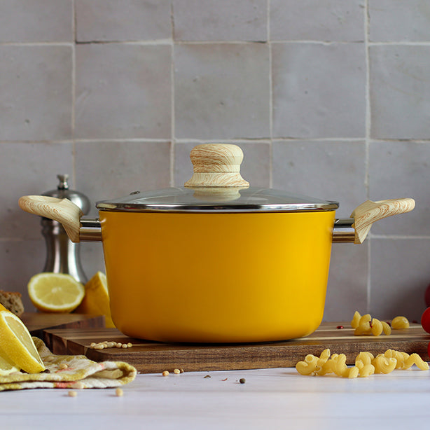 FAITOUT SAFRAN 20CM ALUMINIUM RECYCLÉ COUVERCLE VERRE – Faitout, traiteur et marmite – HygiRéa