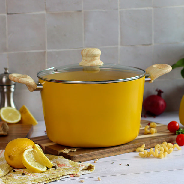 FAITOUT SAFRAN 24CM ALUMINIUM RECYCLÉ AVEC COUVERCLE EN VERRE – Faitout, traiteur et marmite – HygiRéa