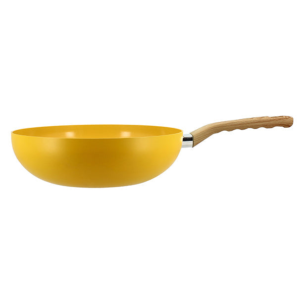 WOK SAFRAN 28CM EN ALUMINIUM RECYCLÉ INDUCTION – Poêle, poêlon et sauteuse – HygiRéa