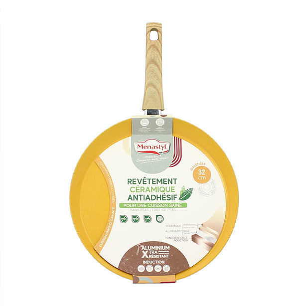 GALÉTIÈRE SAFRAN 32CM ALUMINIUM RECYCLÉ INDUCTION – Crêpière – HygiRéa