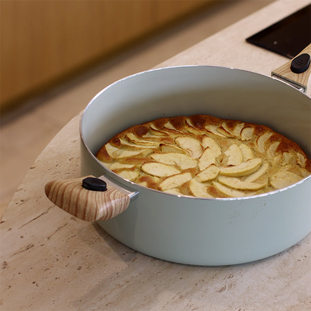 SET CULINAIRE MULTI- USAGE CELADON 28CM EN ALUMINIUM RECYCLÉ – Faitout, traiteur et marmite – HygiRéa