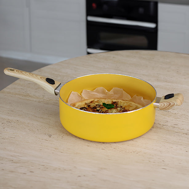 SET CULINAIRE MULTI- USAGE SAFRAN 28CM EN ALUMINIUM RECYCLÉ – Faitout, traiteur et marmite – HygiRéa