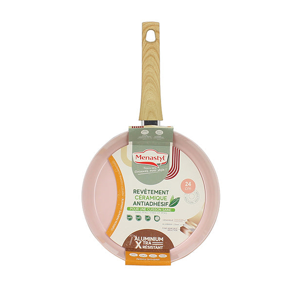 POELE ROSE 24CM EN ALUMINIUM RECYCLÉ INDUCTION – Poêle, poêlon et sauteuse – HygiRéa