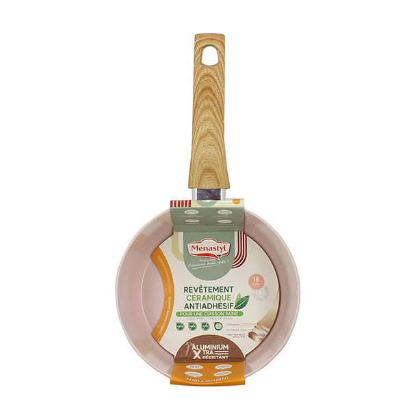 CASSEROLE ROSE 18CM ALUMINIUM RECYCLÉ INDUCTION – Casserole – HygiRéa