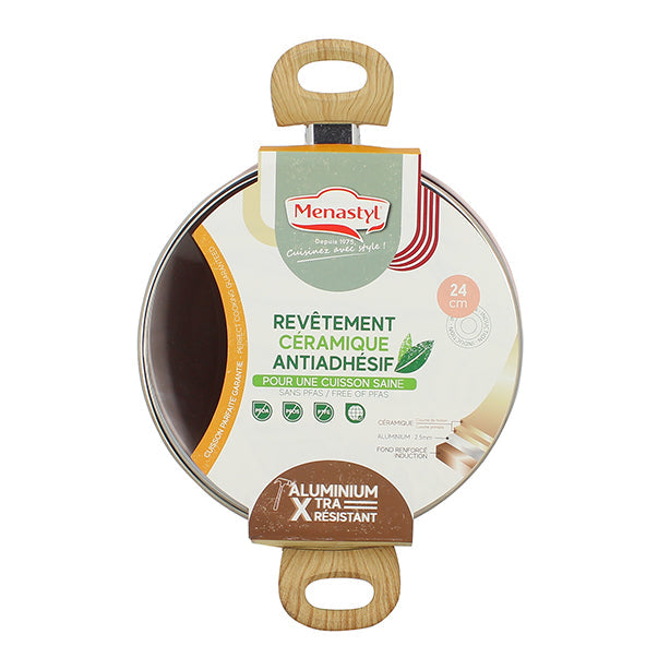 FAITOUT ROSE 24CM ALUMINIUM RECYCLÉ AVEC COUVERCLE EN VERRE – Faitout, traiteur et marmite – HygiRéa