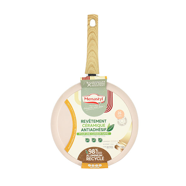 CRÊPIÈRE ROSE 26CM ALUMINIUM RECYCLÉ INDUCTION – Crêpière – HygiRéa