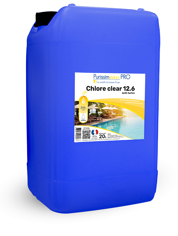 CHLORE CLEAR 12,6% (48°) sequestrée – Chlore – HygiRéa