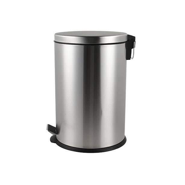 POUBELLE CYLINDRIQUE JACINTHE 12L EN ACIER INOXYDABLE ANTI-TRACES – Poubelle – HygiRéa