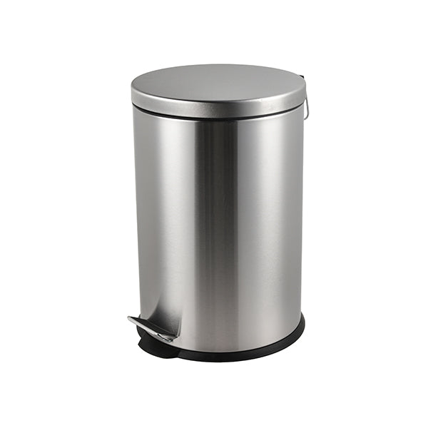 POUBELLE CYLINDRIQUE JACINTHE 12L EN ACIER INOXYDABLE ANTI-TRACES – Poubelle – HygiRéa