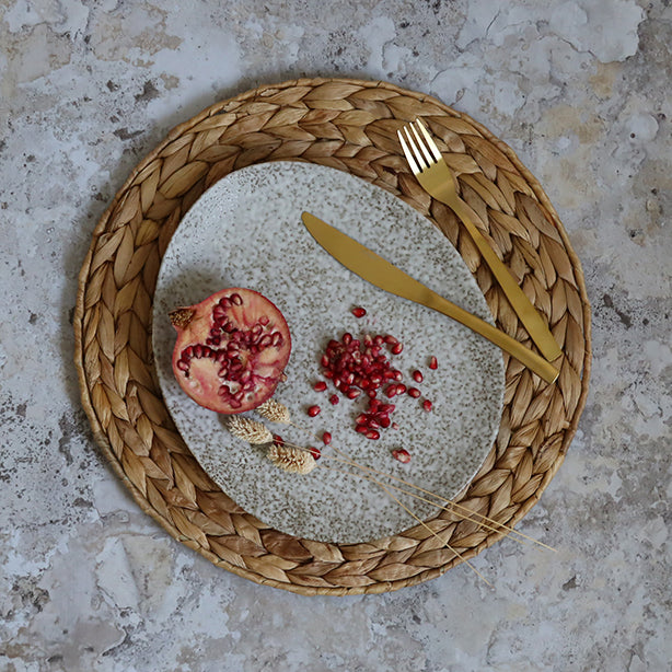 SET DE TABLE JAVA ROND DIAMÈTRE 38CM EN JACINTHE D'EAU – Accessoire de table – HygiRéa