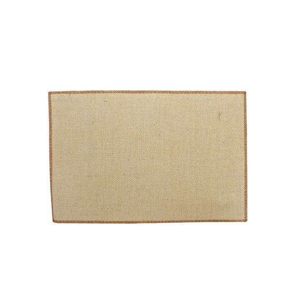 SET DE TABLE OURLET 45X30CM EN JUTE NATUREL AVEC CONTOUR MARRON – Accessoire de table – HygiRéa