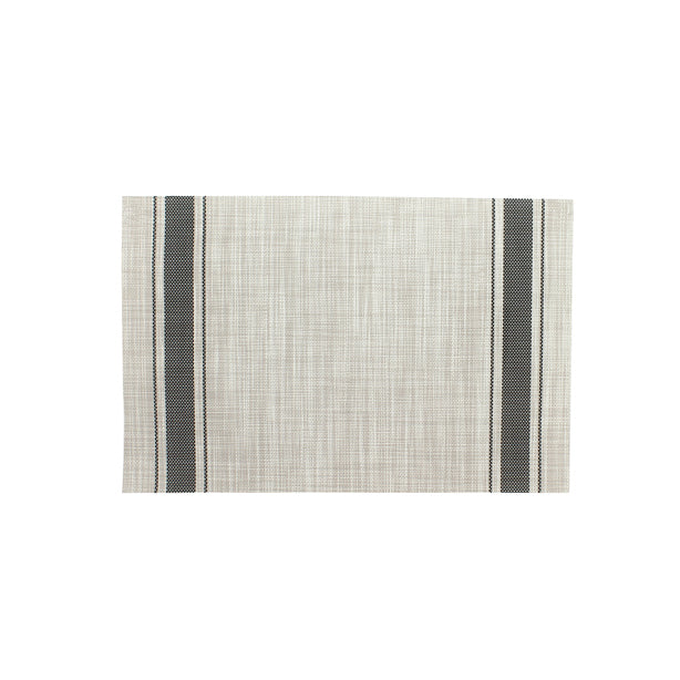 SET DE TABLE TISSÉ 45X30CM EN PVC NOIR ET BEIGE – Accessoire de table – HygiRéa