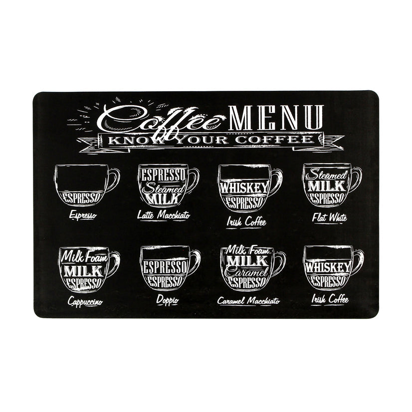 SET DE TABLE PEVA 43,5X28,5CM COFFEE MENU NOIR – Accessoire de table – HygiRéa