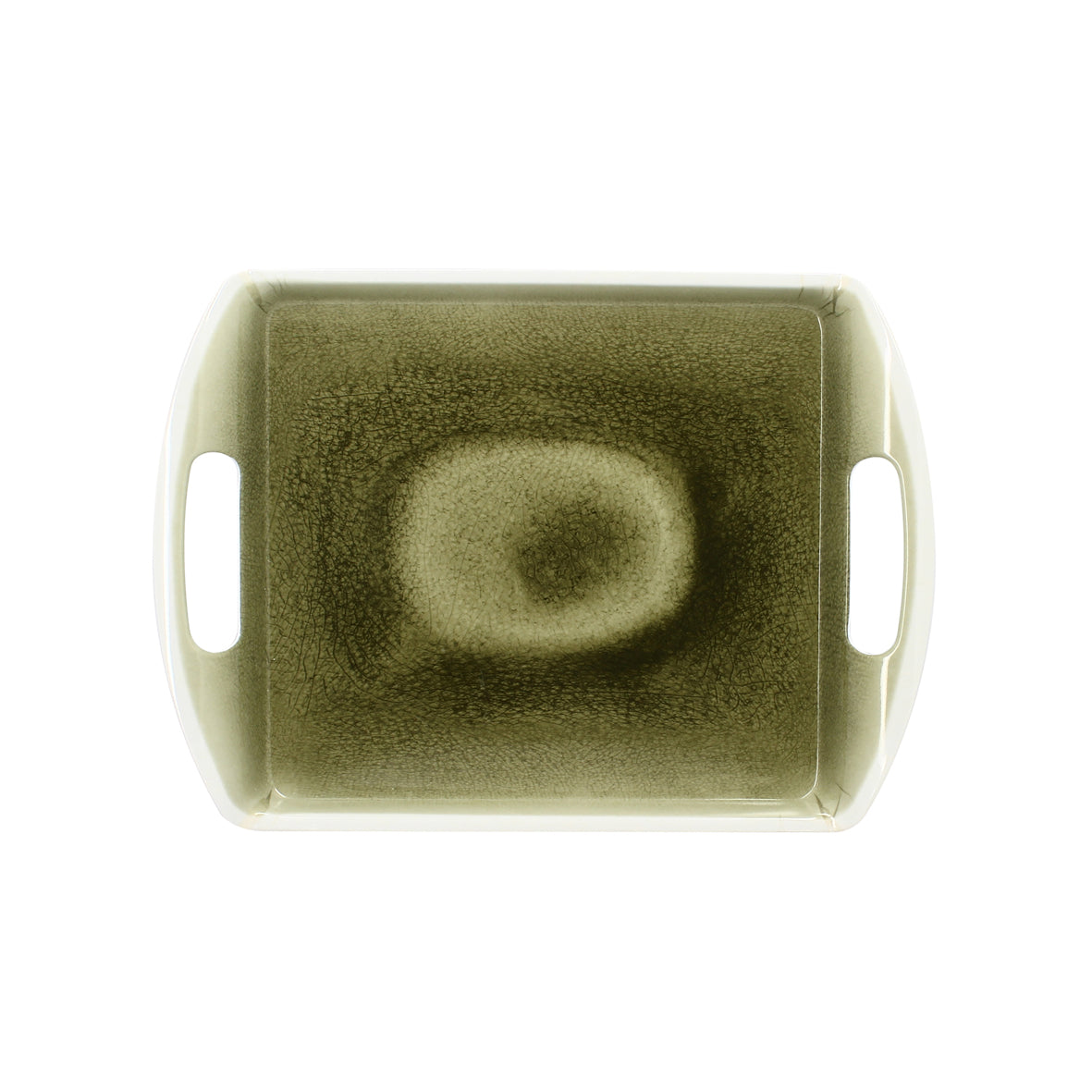 PLATEAU KUWAE 35.6X26CM EN MÉLAMINE VERT – Accessoire de table – HygiRéa