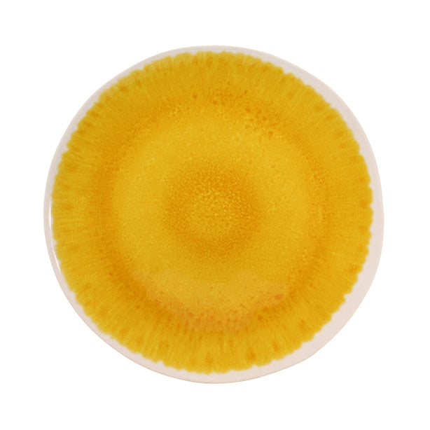 ASSIETTE PLATE KUWAE 27.5CM EN MÉLAMINE JAUNE – Assiette – HygiRéa