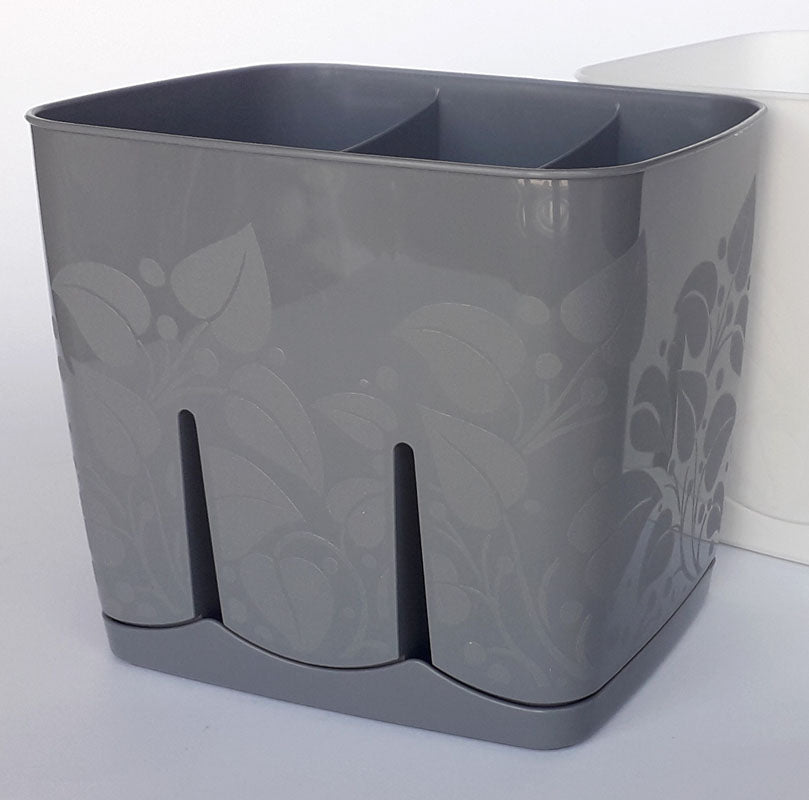 PORTE COUVERT TILIA AVEC 3 COMPARTIMENTS – Ustensile – HygiRéa