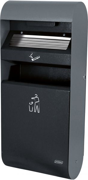 Cendrier mural avec corbeille - 3L/14L – Cendrier Mural et Collecteur – HygiRéa