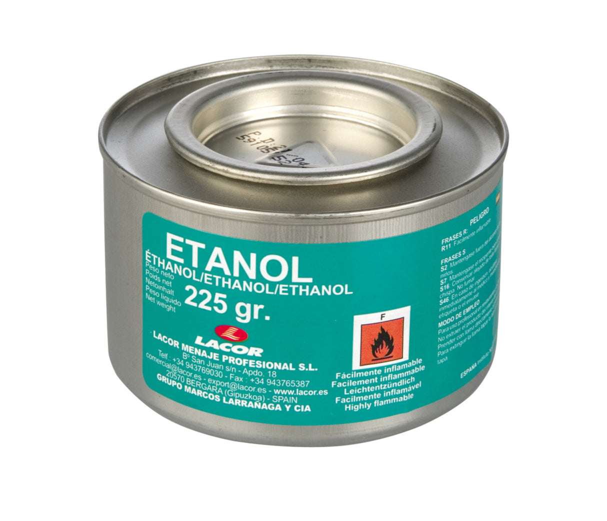 BOITE GEL DE CHAUFFE ETHANOL 225 GR