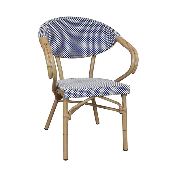 FAUT TBLE TEXTILENE BLEU STRUCTURE ALUMINIUM ASPECT BAMBOU AMALFI – Les assises – HygiRéa