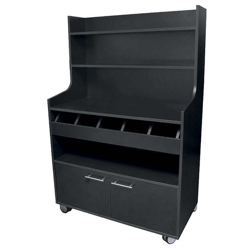 CAFETERIA - DESSERTE HAUT - NOIR – Meuble Snacking – HygiRéa