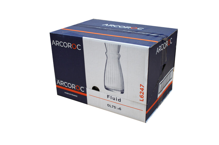 CARAFE 0L75 FLUID SANS BOUCHON ARC ARCOROC – Carafe, pichet et bouteille – HygiRéa