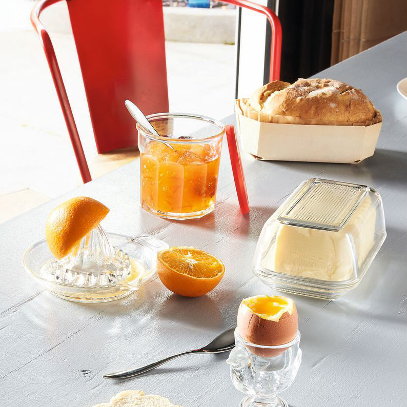 BEURRIER HOME CLASSIC 17X10,5CM EN VERRE TREMPÉ TRANSPARENT – Accessoire de table – HygiRéa