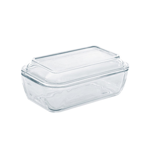 BEURRIER HOME CLASSIC 17X10,5CM EN VERRE TREMPÉ TRANSPARENT – Accessoire de table – HygiRéa