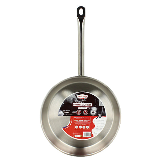 POÊLE PROFESSIONNEL 30CM EN ACIER INOXYDABLE – Poêle, poêlon et sauteuse – HygiRéa