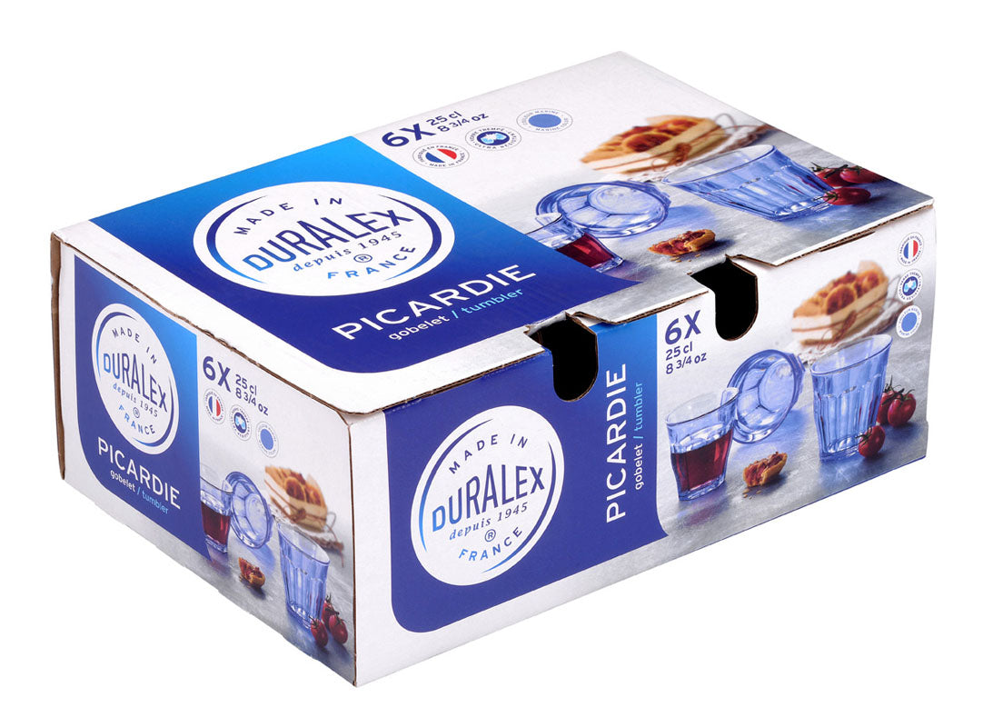 GOBELET PICARDIE 25CL EN VERRE TREMPÉ MARINE – Chope et gobelet – HygiRéa