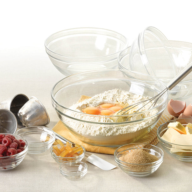 SALADIER GIGOGNE EMPILABLE 14CM EN VERRE TREMPÉ TRANSPARENT – Complément table – HygiRéa