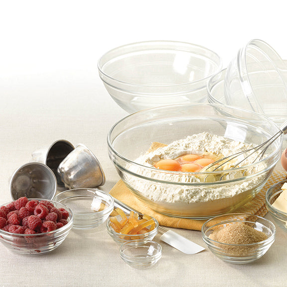 SALADIER GIGOGNE EMPILABLE 20.CM EN VERRE TREMPÉ TRANSPARENT – Complément table – HygiRéa