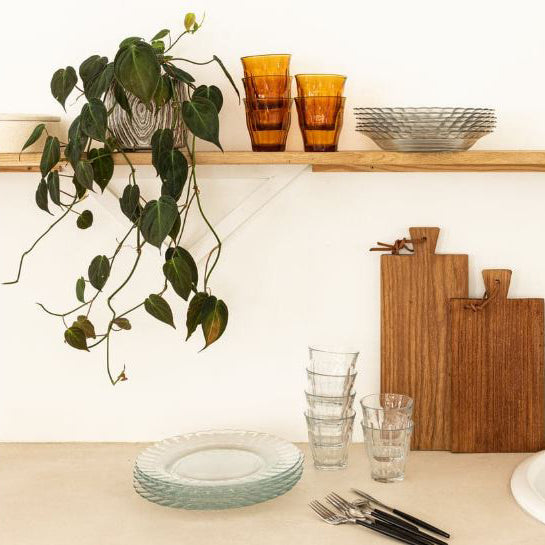 ASSIETTE PLATE PICARDIE 23CM EN VERRE TREMPÉ TRANSPARENT – Assiette – HygiRéa