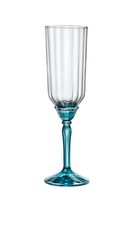 FLUTE CHAMPAGNE FLORIAN 21CL BLEU – Verre à pied – HygiRéa