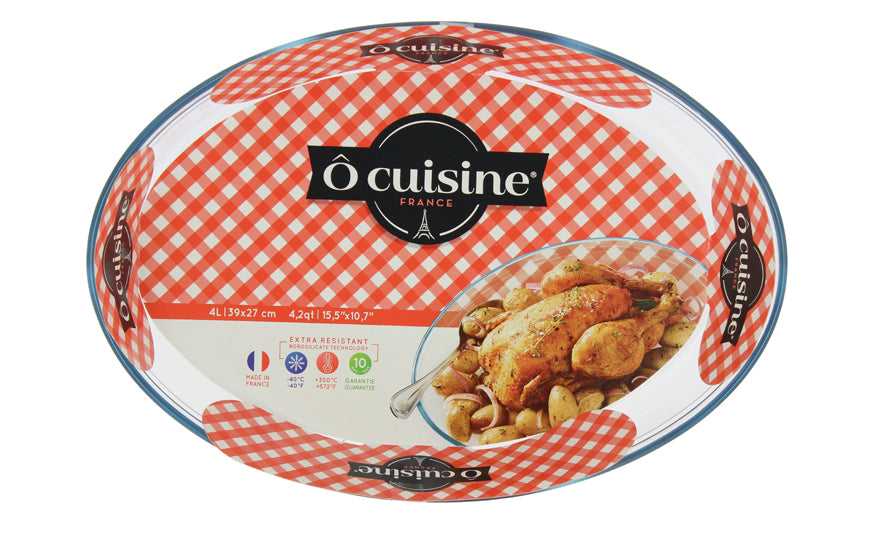 PLAT FOUR OVALE 39X27CM O CUISINE – Cuisson au four – HygiRéa
