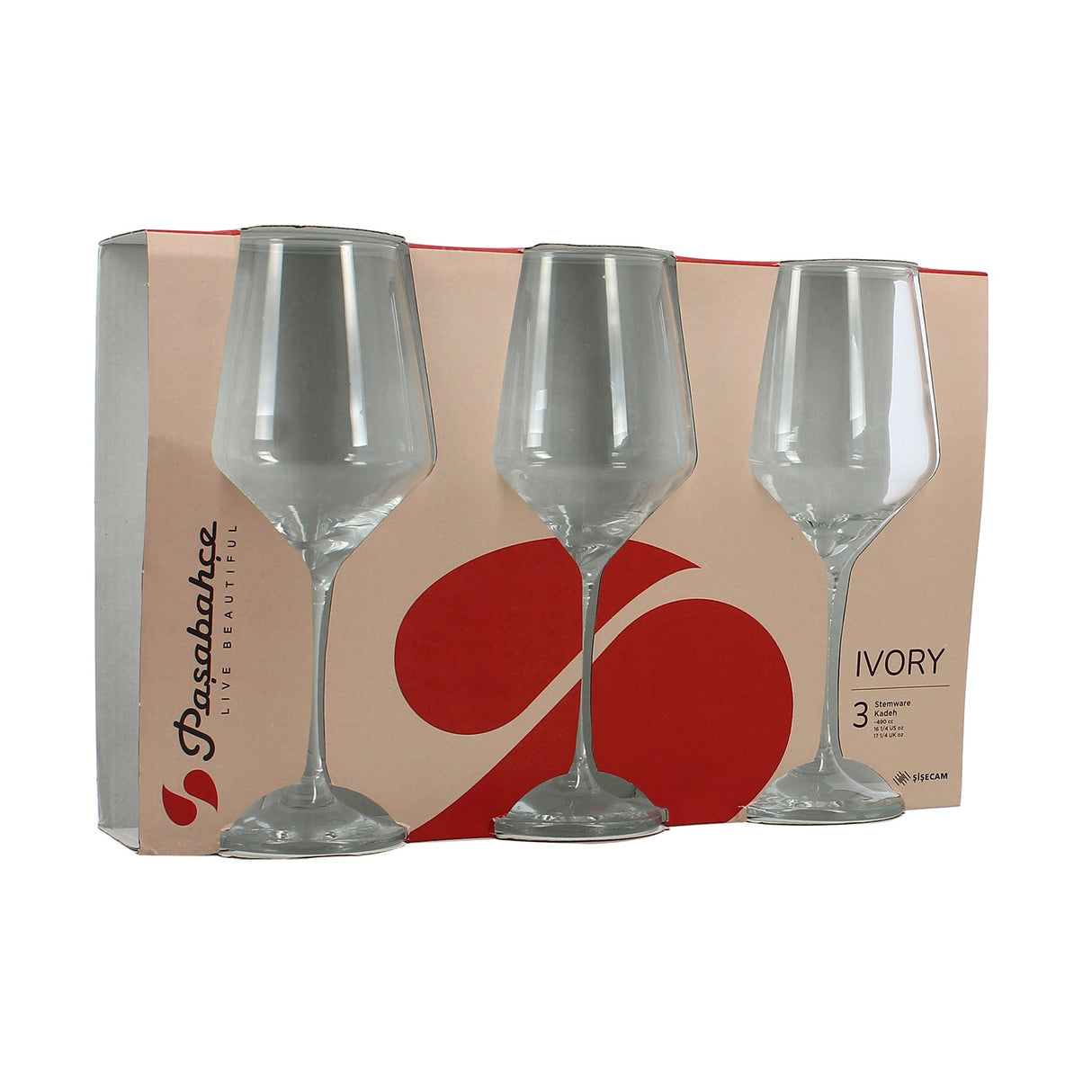 VERRE A PIED IVORY 49CL EN VERRE TRANSPARENT – Verre à pied – HygiRéa