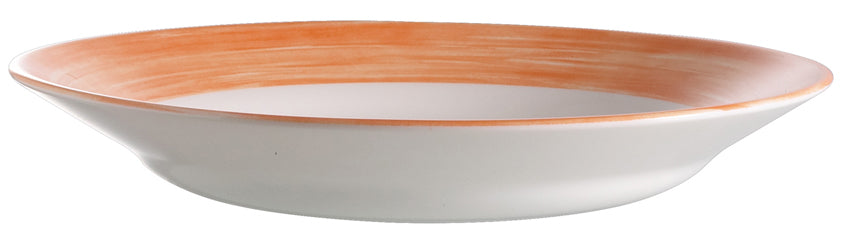 ASSIETTE CREUSE BRUSH ORANGE 22,5CM – Assiette – HygiRéa