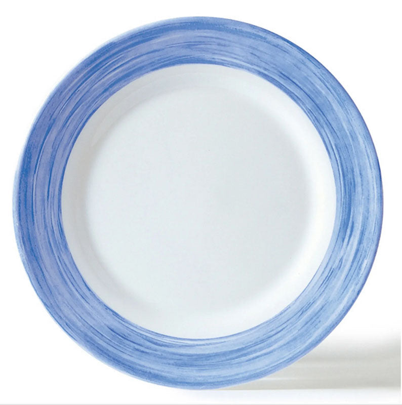 ASSIETTE PLATE BRUSH BLEU 23,5CM – Assiette – HygiRéa