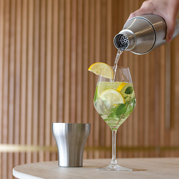 SHAKER À COCKTAIL DELUXE 600ML EN ACIER INOXYDABLE BROSSÉ – Accessoire du bar – HygiRéa