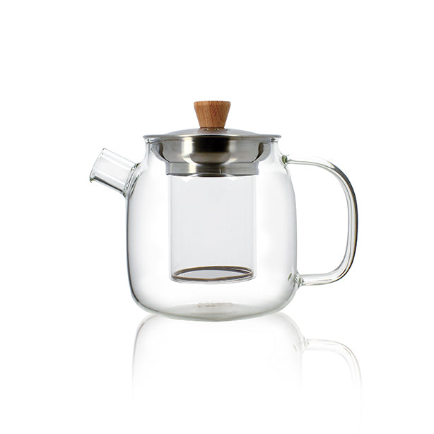 THEIERE OSCAR 550ML EN VERRE BOROSILICATE ET INOX – Café et thé – HygiRéa