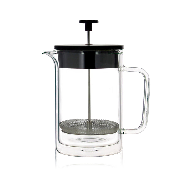 CAFETIÈRE À PISTON HELYA 800ML EN VERRE DOUBLE PAROI – Café et thé – HygiRéa