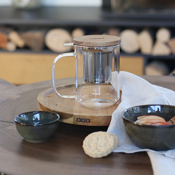 TISANIÈRE GUSTAVE EN VERRE BOROSILICATE 450 ML OGO – Café et thé – HygiRéa