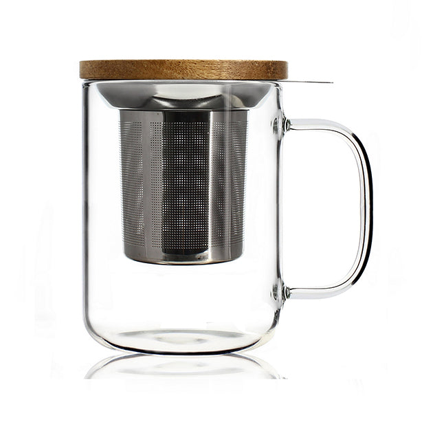 TISANIÈRE GUSTAVE EN VERRE BOROSILICATE 450 ML OGO – Café et thé – HygiRéa