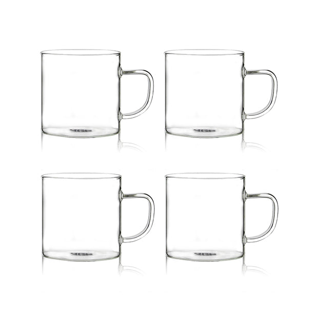 LOT DE 4 TASSES EXPRESSO HELYA 12CL EN VERRE BOROSILICATE – Café et thé – HygiRéa