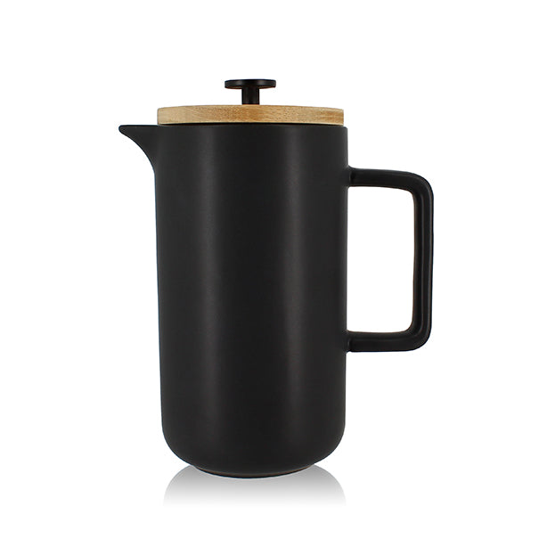 CAFETIERE PISTON KEYGO 1300ML EN PORCELAINE NOIR MAT – Café et thé – HygiRéa