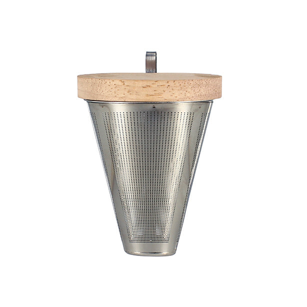 INFUSEUR À THÉ SVEN EN ACIER INOXYDABLE AVEC COUVERCLE BOIS – Café et thé – HygiRéa