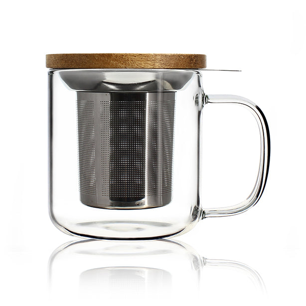 TISANIÈRE GUSTAVE EN VERRE BOROSILICATE 300ML OGO – Café et thé – HygiRéa