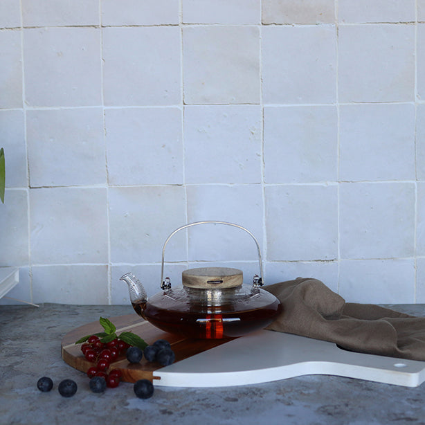 THÉIÈRE SOPHIA 500ML EN VERRE BOROSILICATE AVEC COUVERCLE ACACIA – Café et thé – HygiRéa