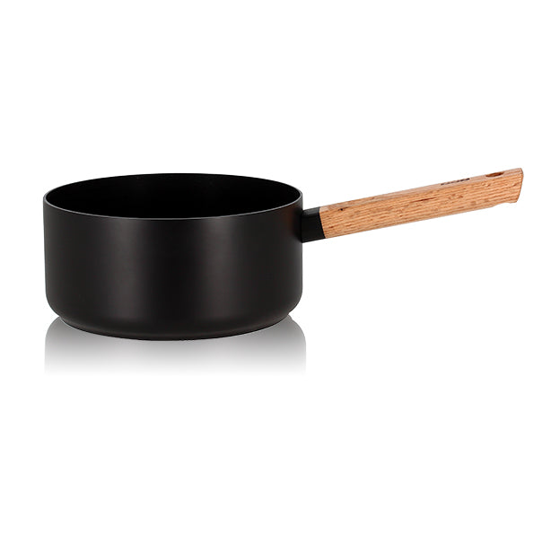 CASSEROLE ECTOR INDUCTION EN ALUMINIUM ET MANCHE EN BOIS 20 CM – Casserole – HygiRéa