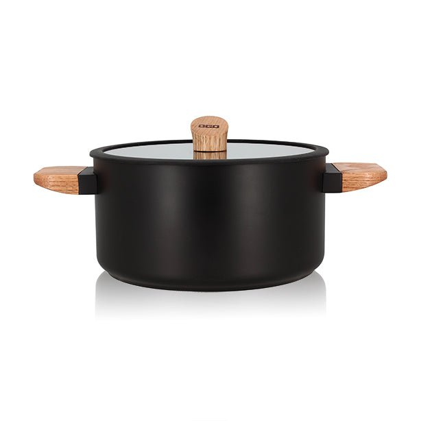 FAITOUT ECTOR INDUCTION EN ALUMINIUM ET BOIS 24 CM – Faitout, traiteur et marmite – HygiRéa