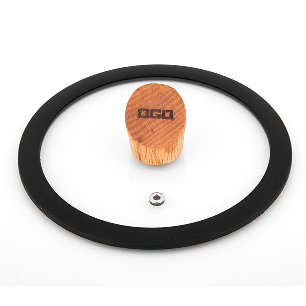 COUVERCLE ECTOR 16CM EN VERRE AVEC POIGNÉE EN BOIS – Couvercle – HygiRéa